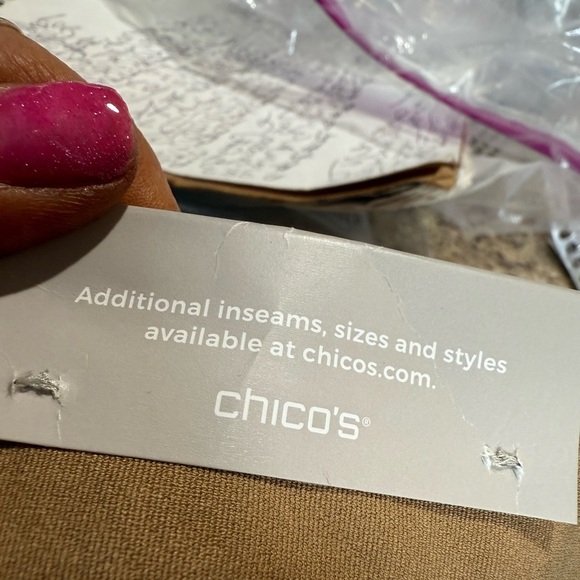 Chico's Tan Ankle Cropped Tailored Fit Pants - Picture 8 of 11